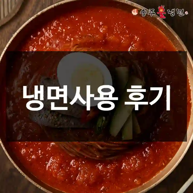 냉면사용 후기