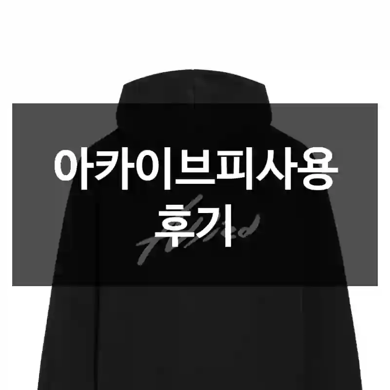 아카이브피사용 후기