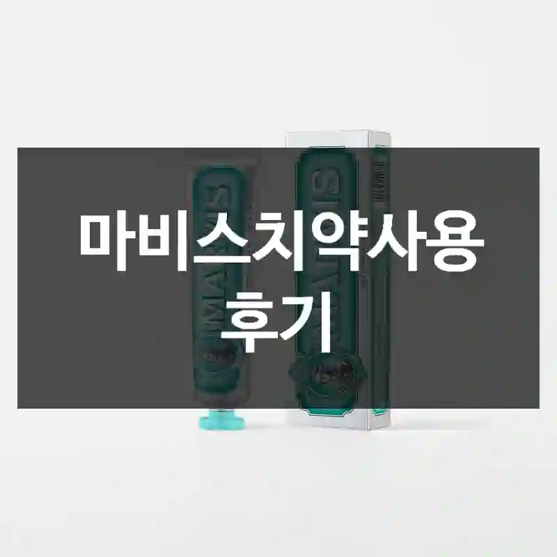 마비스치약사용 후기