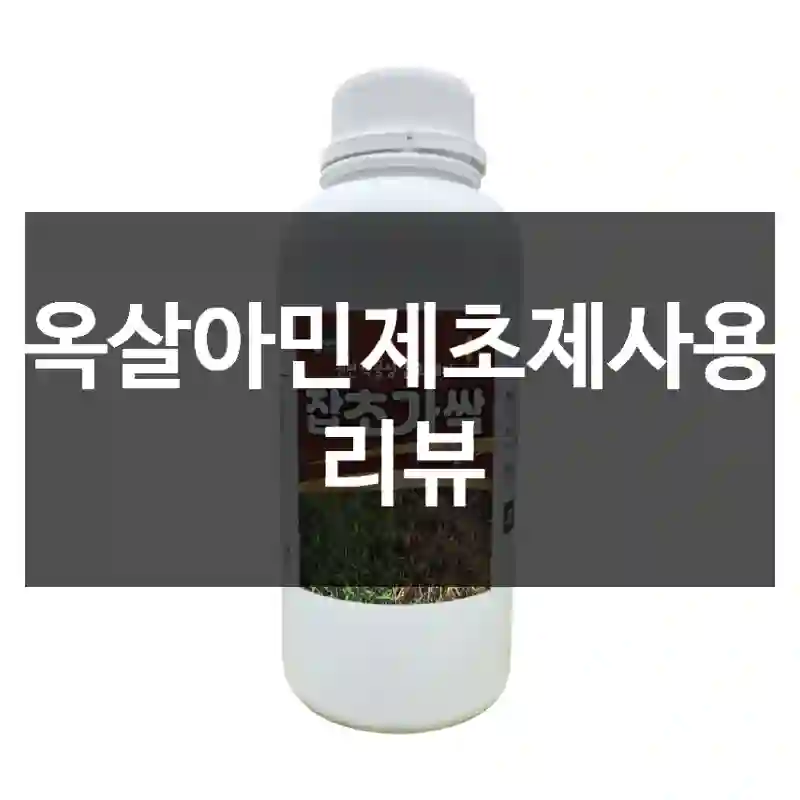 옥살아민제초제사용 리뷰
