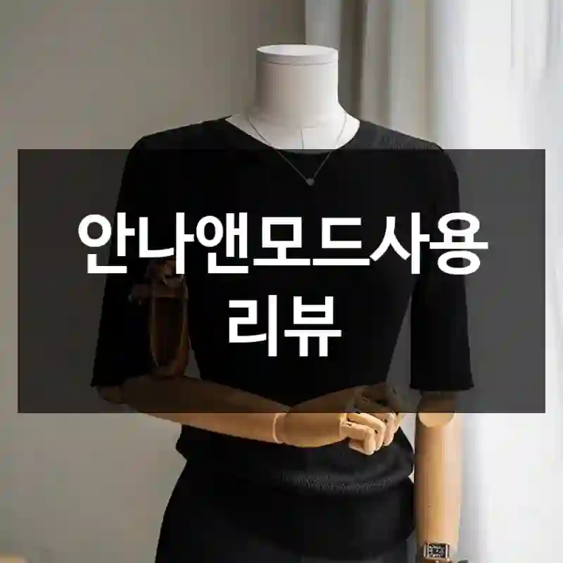 안나앤모드사용 리뷰