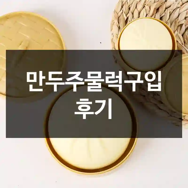 만두주물럭구입 후기
