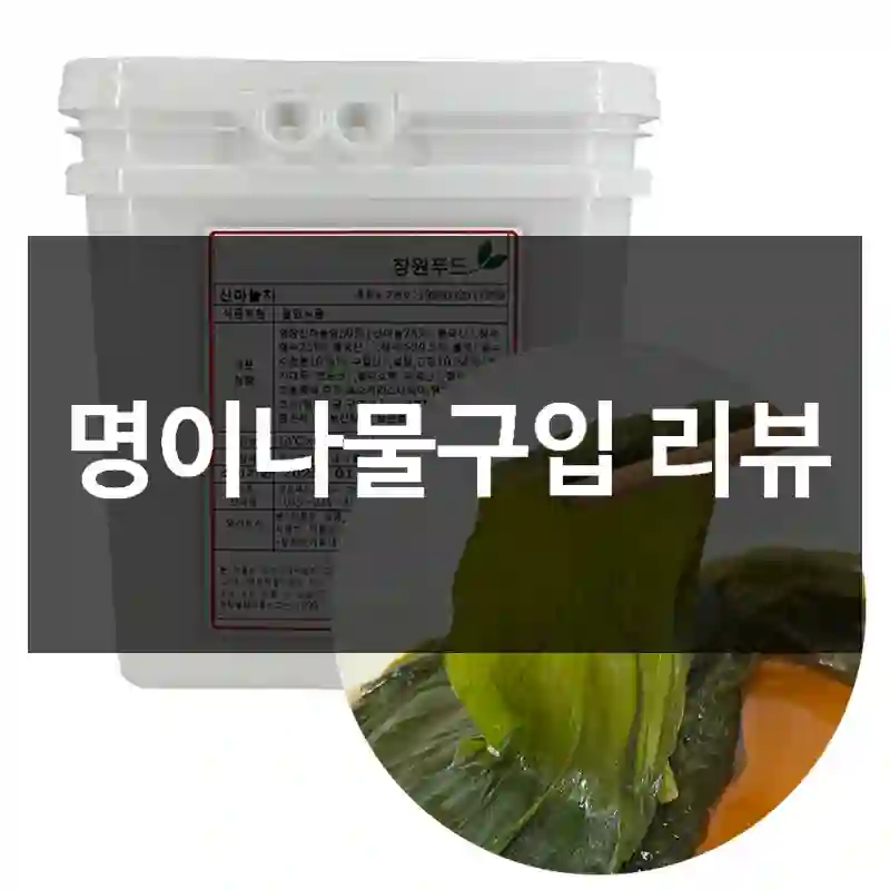 명이나물구입 리뷰