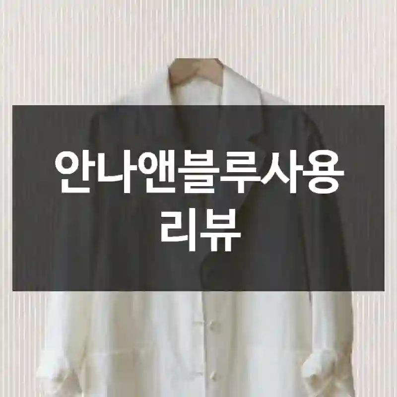 안나앤블루사용 리뷰