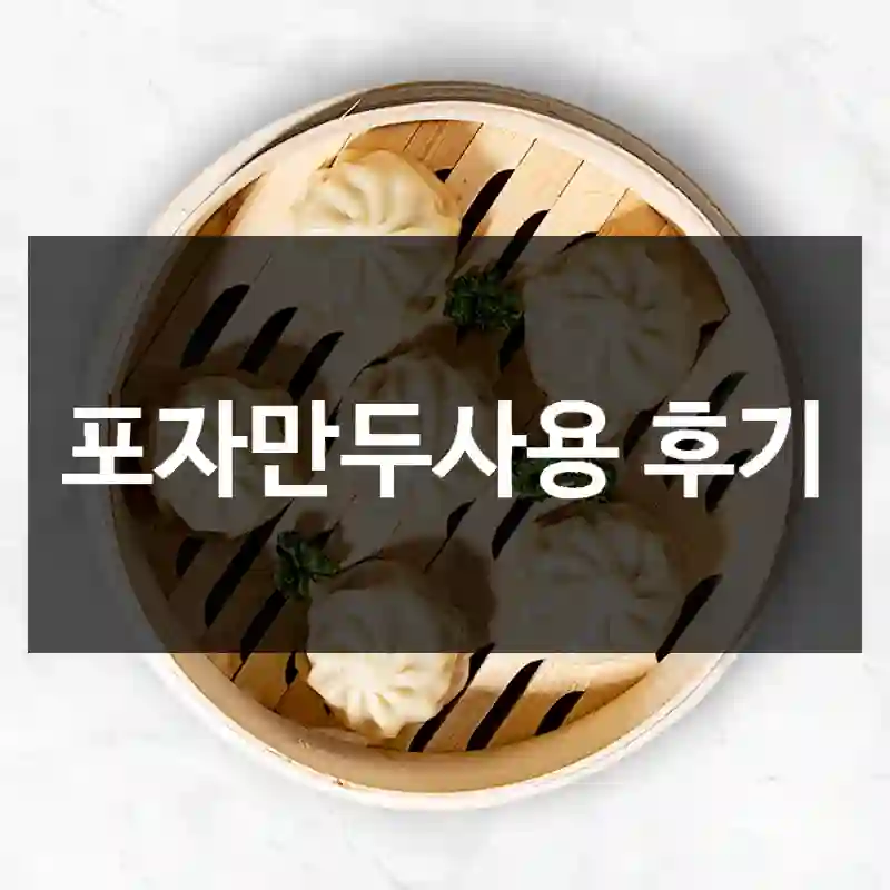 포자만두사용 후기