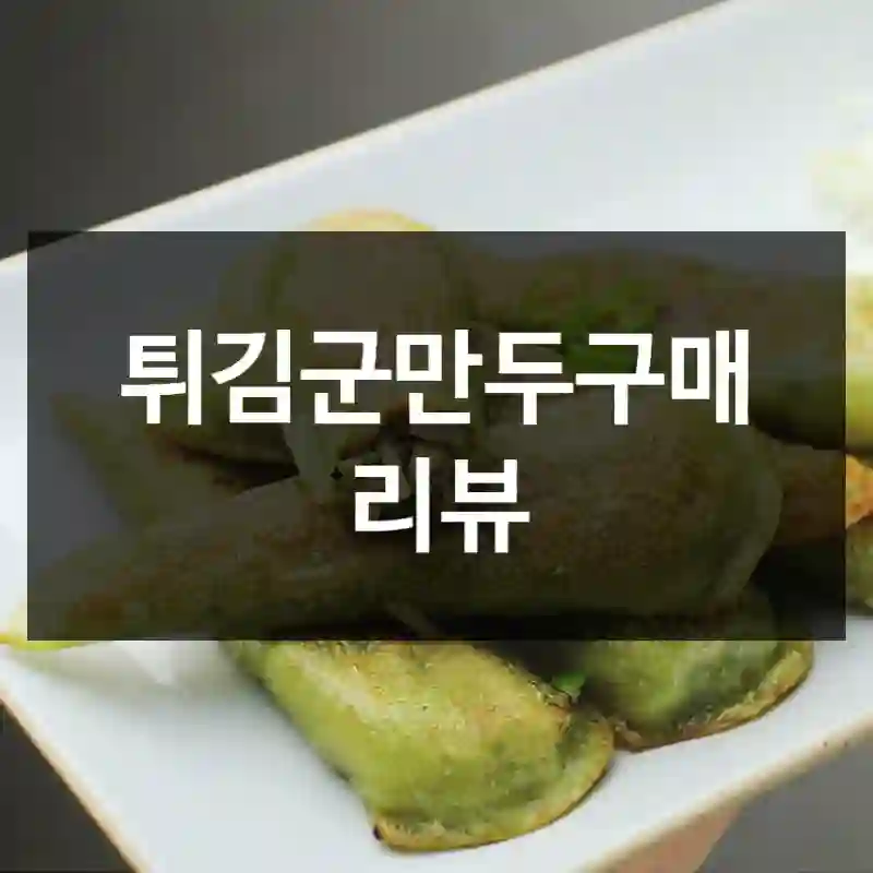 튀김군만두구매 리뷰