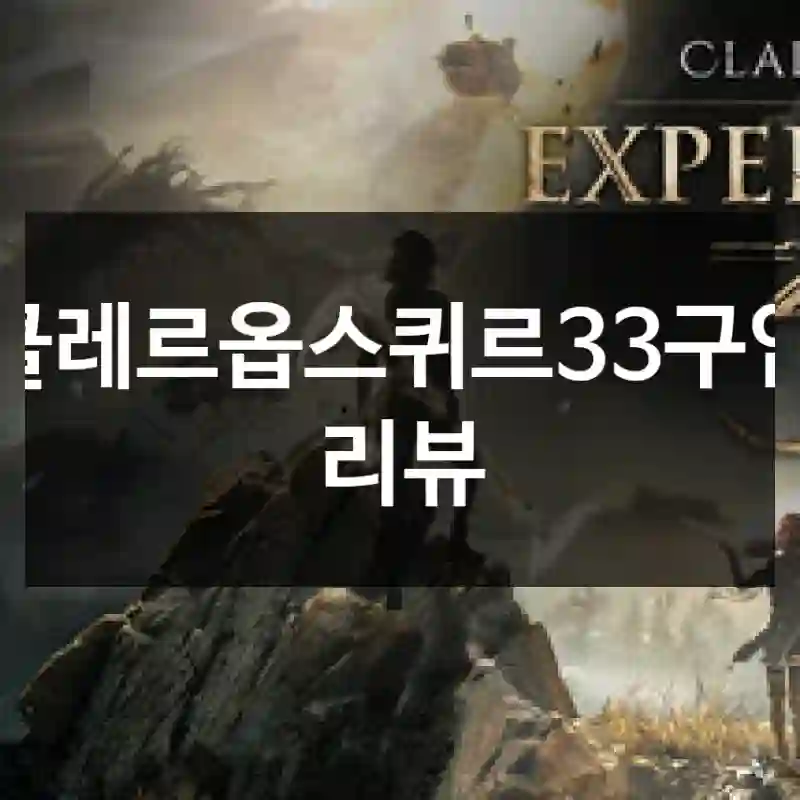 클레르옵스퀴르33구입 리뷰
