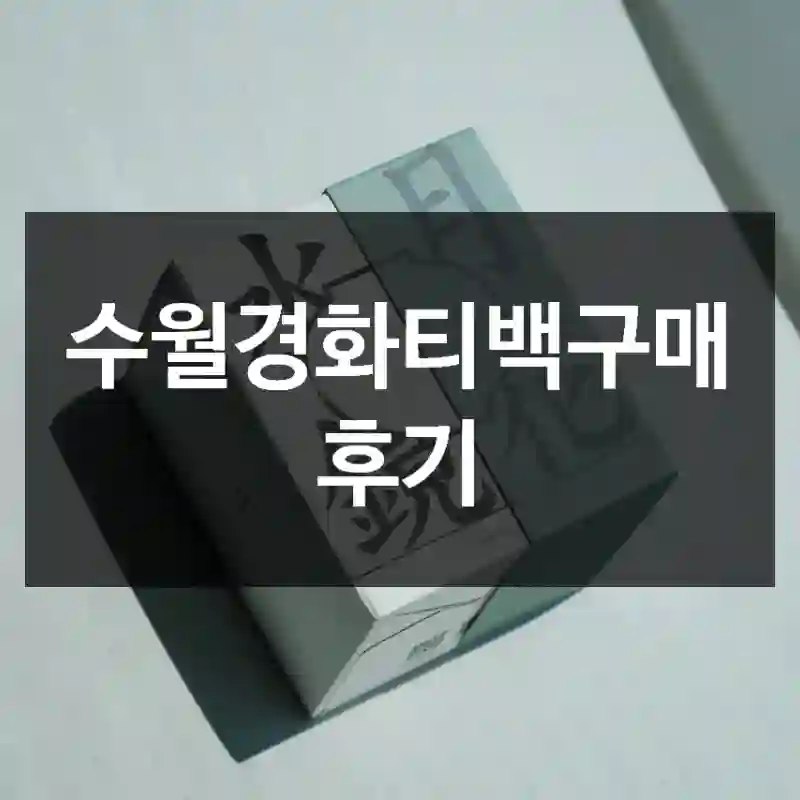 수월경화티백구매 후기