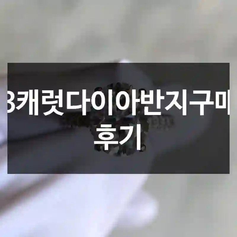 3캐럿다이아반지구매 후기