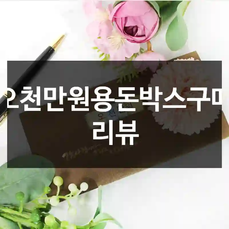 오천만원용돈박스구매 리뷰