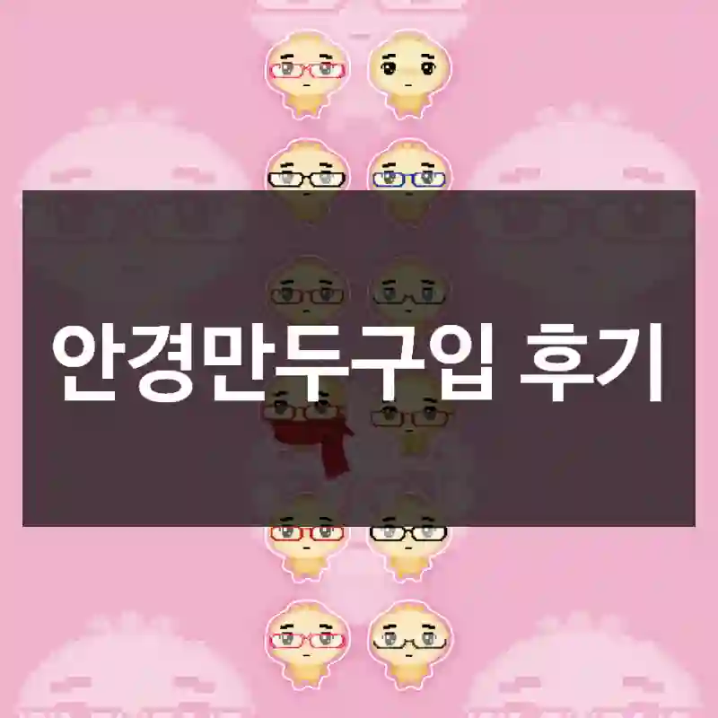안경만두구입 후기