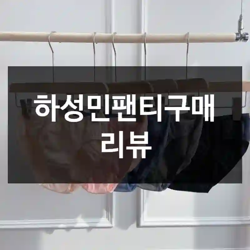 하성민팬티구매 리뷰