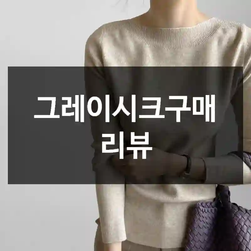 그레이시크구매 리뷰