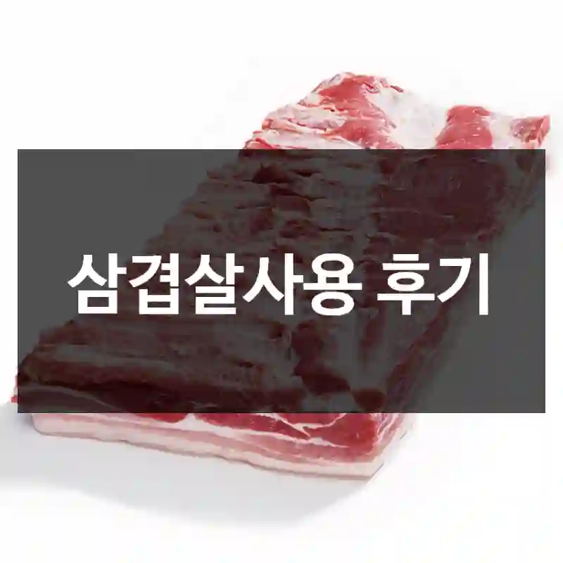 삼겹살사용 후기