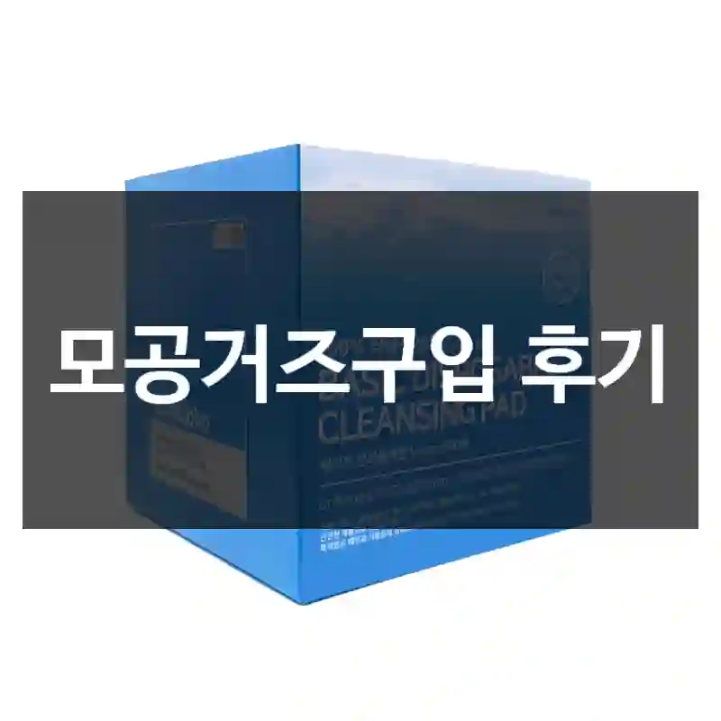 모공거즈구입 후기