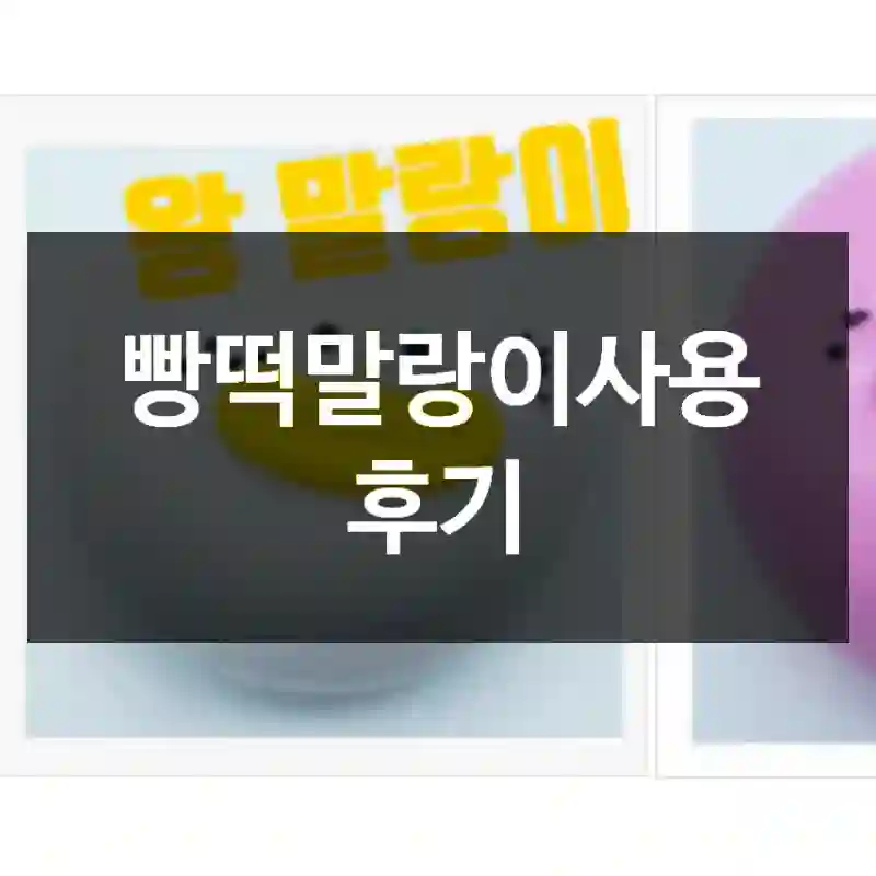 빵떡말랑이사용 후기