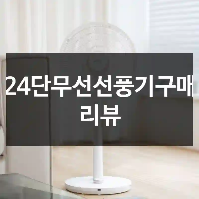 24단무선선풍기구매 리뷰