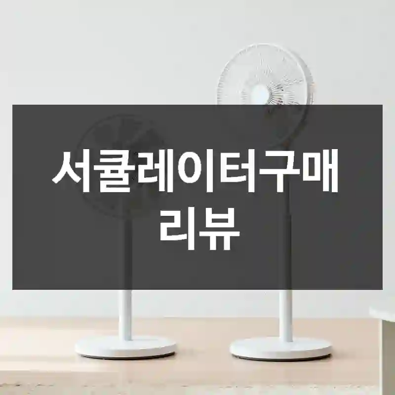 서큘레이터구매 리뷰
