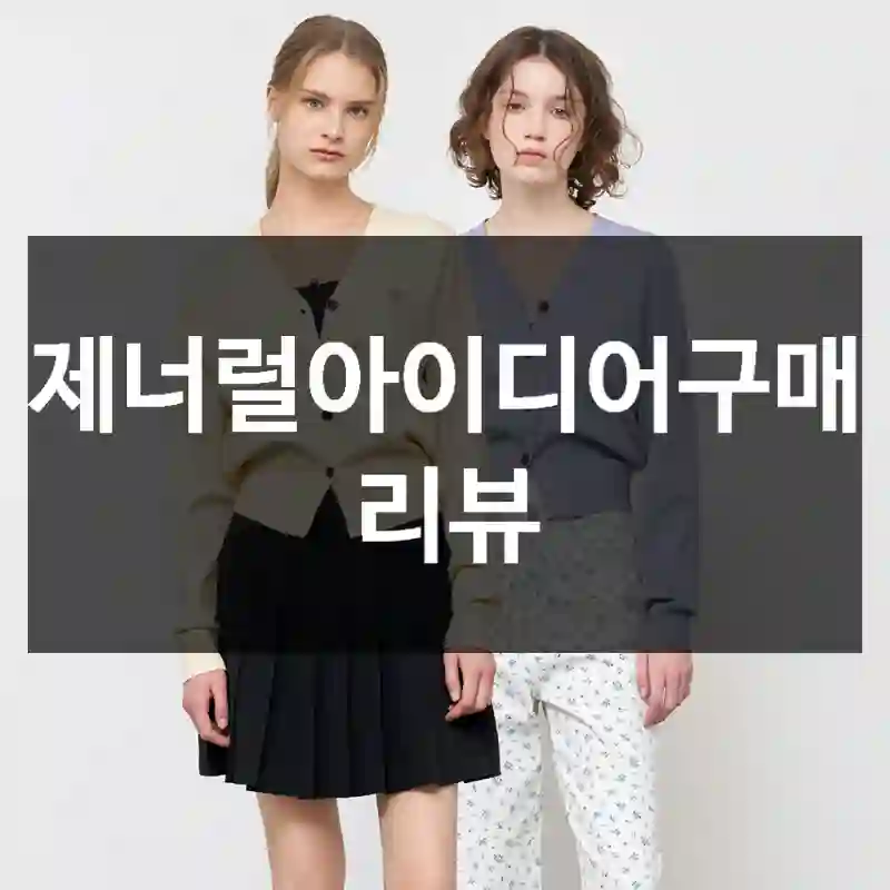 제너럴아이디어구매 리뷰