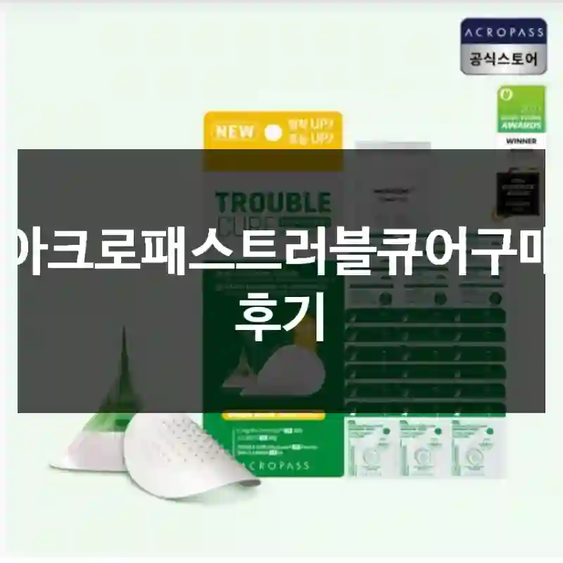 아크로패스트러블큐어구매 후기