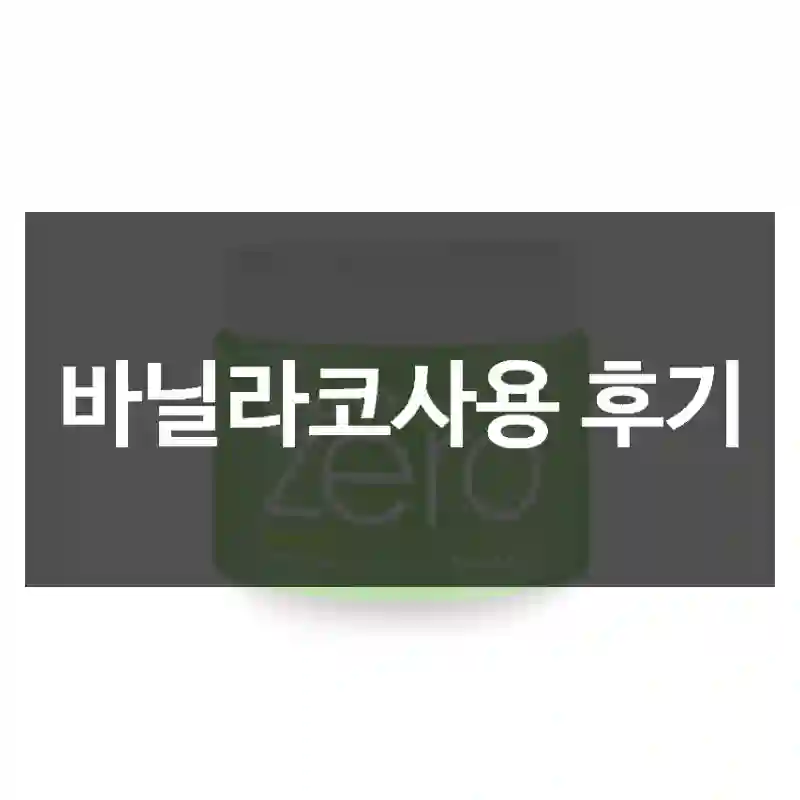 바닐라코사용 후기