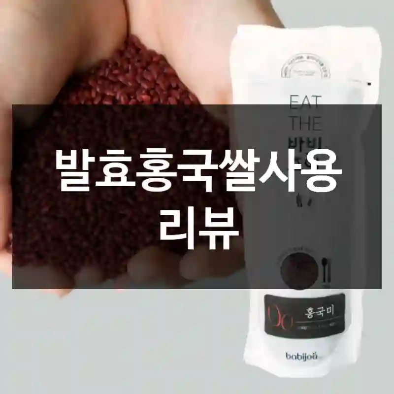 발효홍국쌀사용 리뷰