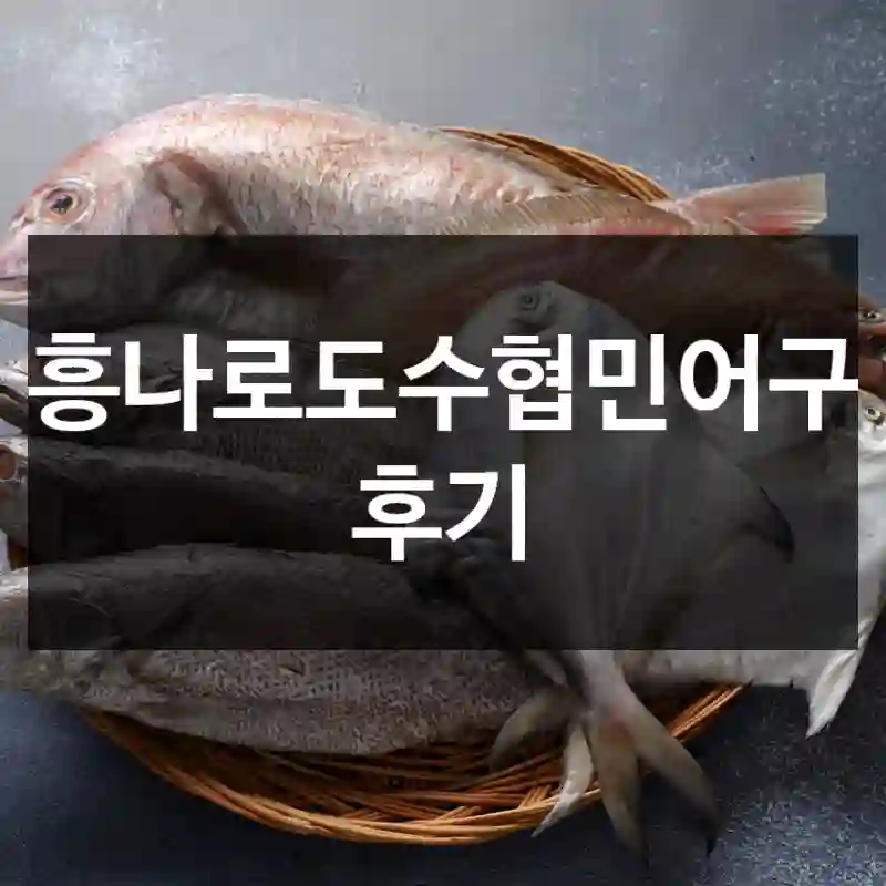 고흥나로도수협민어구입 후기
