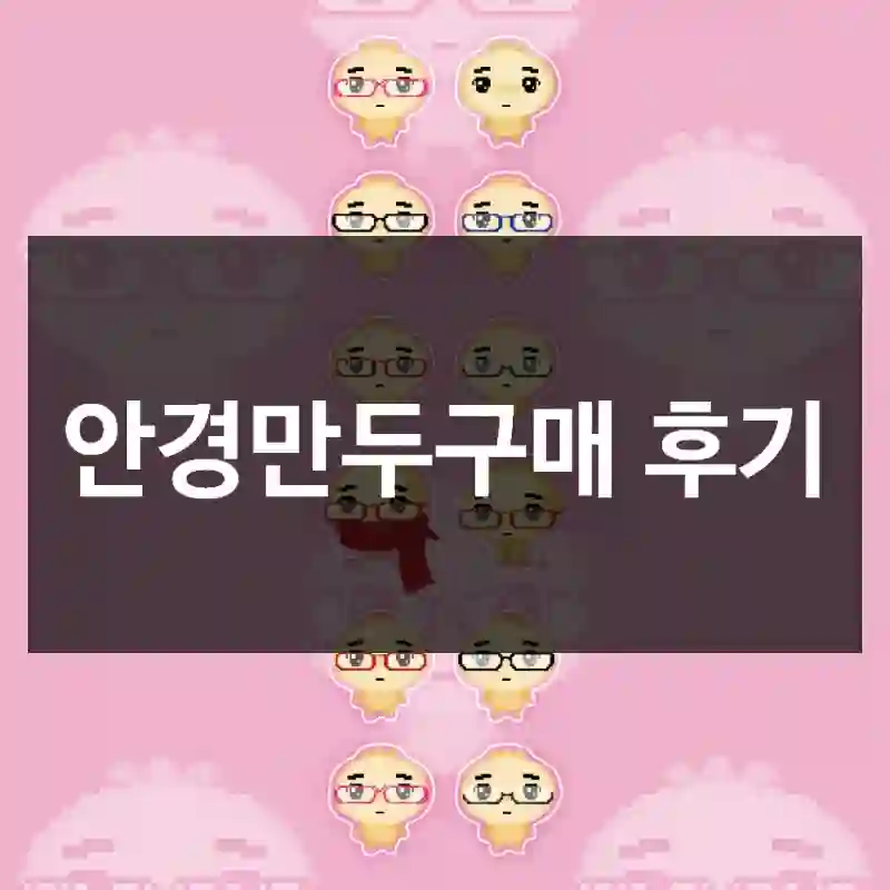 안경만두구매 후기