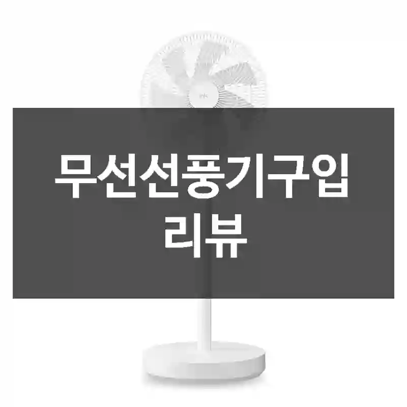 무선선풍기구입 리뷰