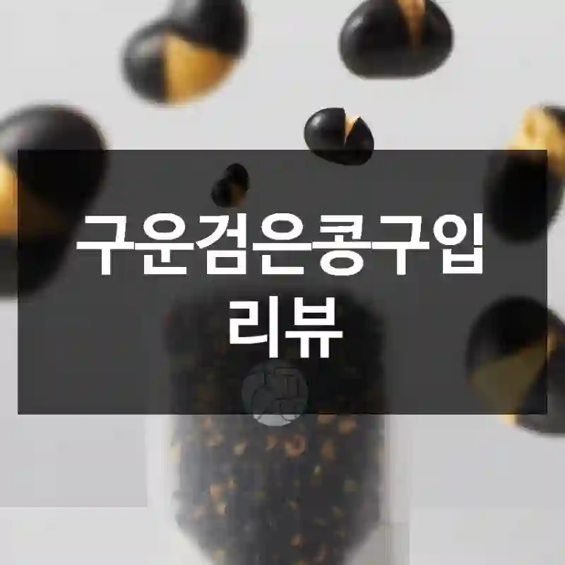 구운검은콩구입 리뷰