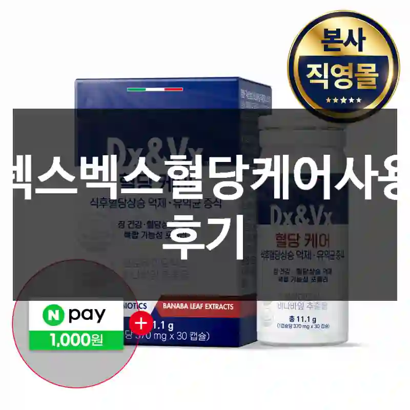 덱스벡스혈당케어사용 후기