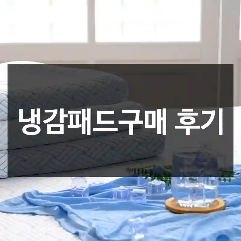 냉감패드구매 후기