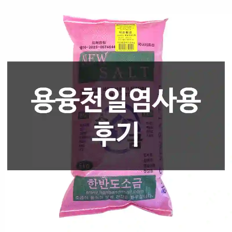 용융천일염사용 후기
