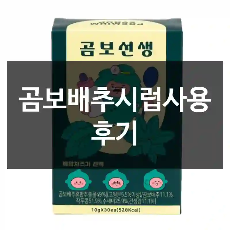 곰보배추시럽사용 후기