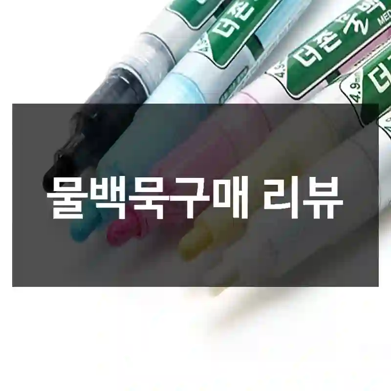 물백묵구매 리뷰