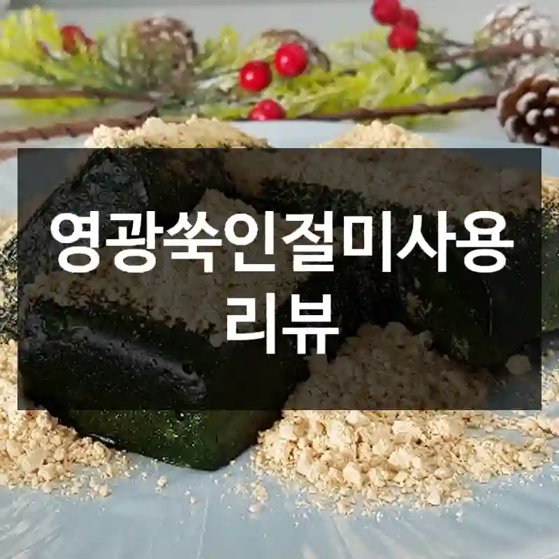 영광쑥인절미사용 리뷰