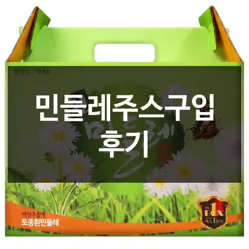 민들레주스구입 후기