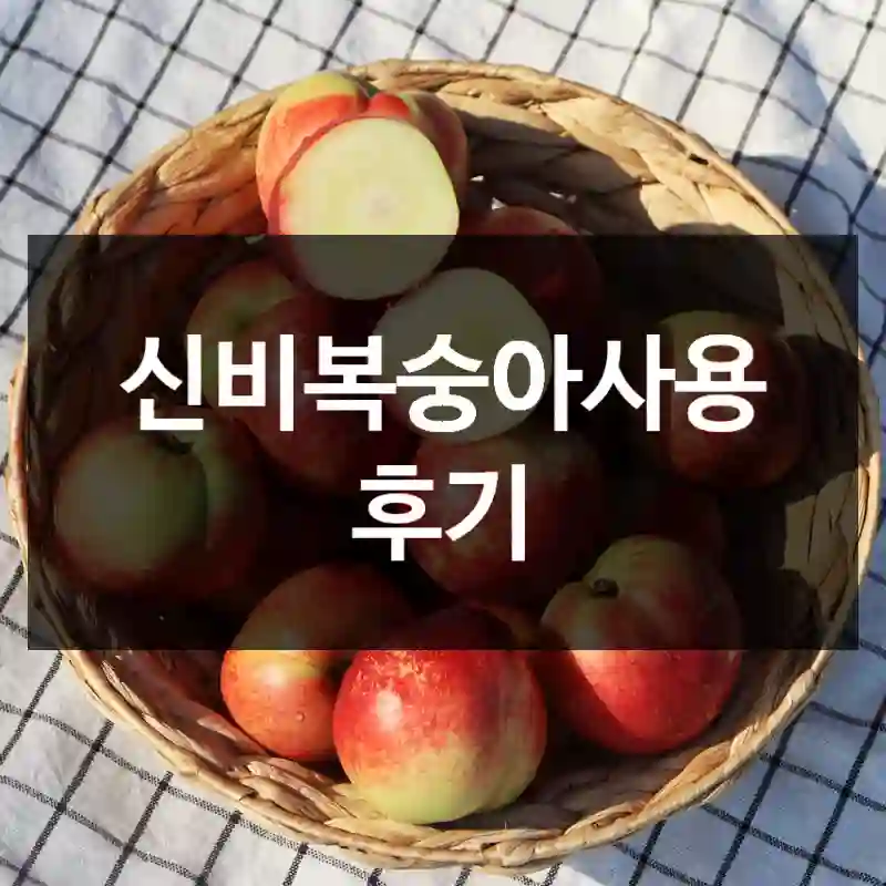 신비복숭아사용 후기