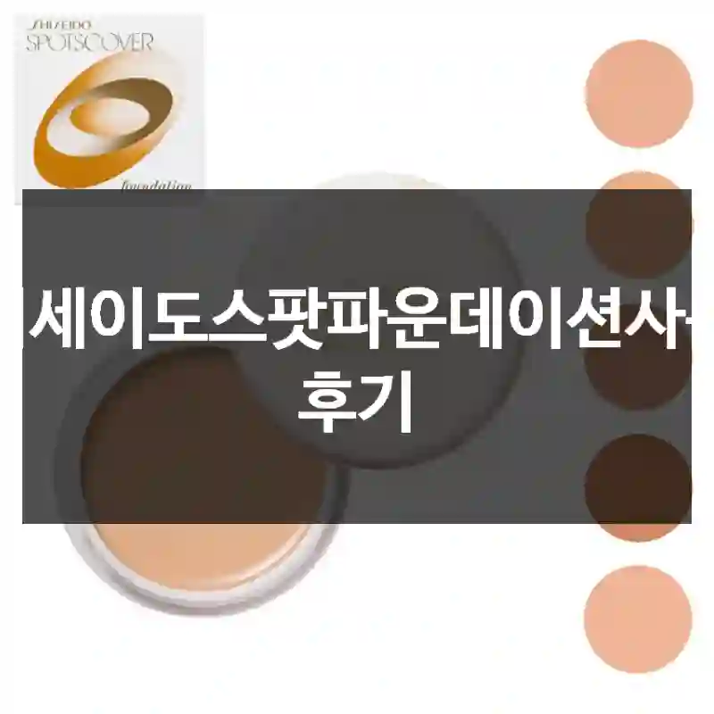 시세이도스팟파운데이션사용 후기