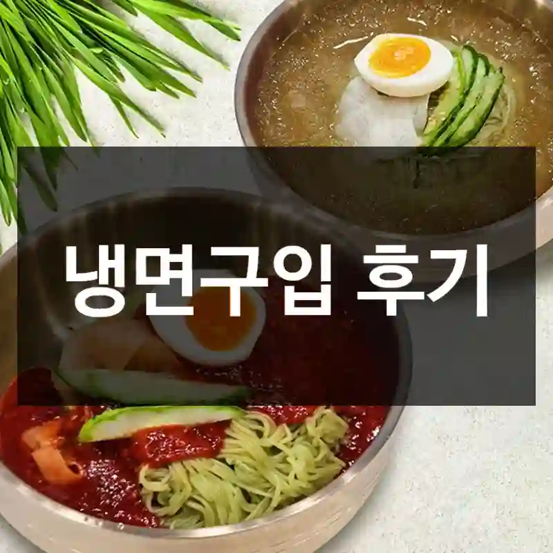 냉면구입 후기