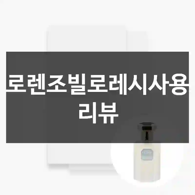 로렌조빌로레시사용 리뷰
