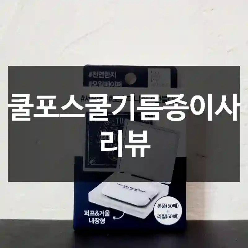 투쿨포스쿨기름종이사용 리뷰