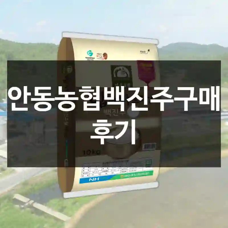 안동농협백진주구매 후기