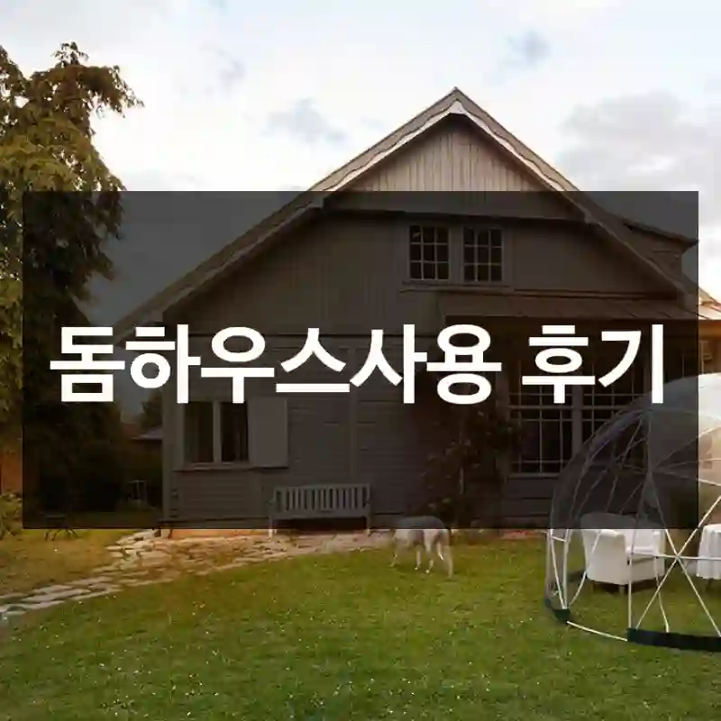 돔하우스사용 후기