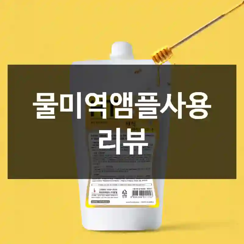 물미역앰플사용 리뷰