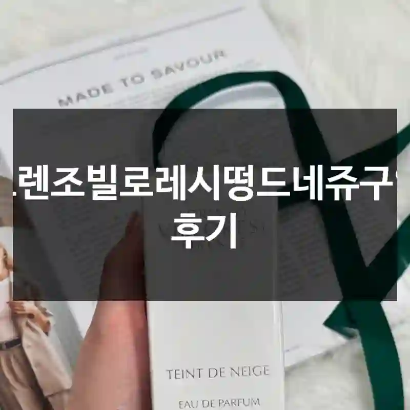 로렌조빌로레시떵드네쥬구입 후기