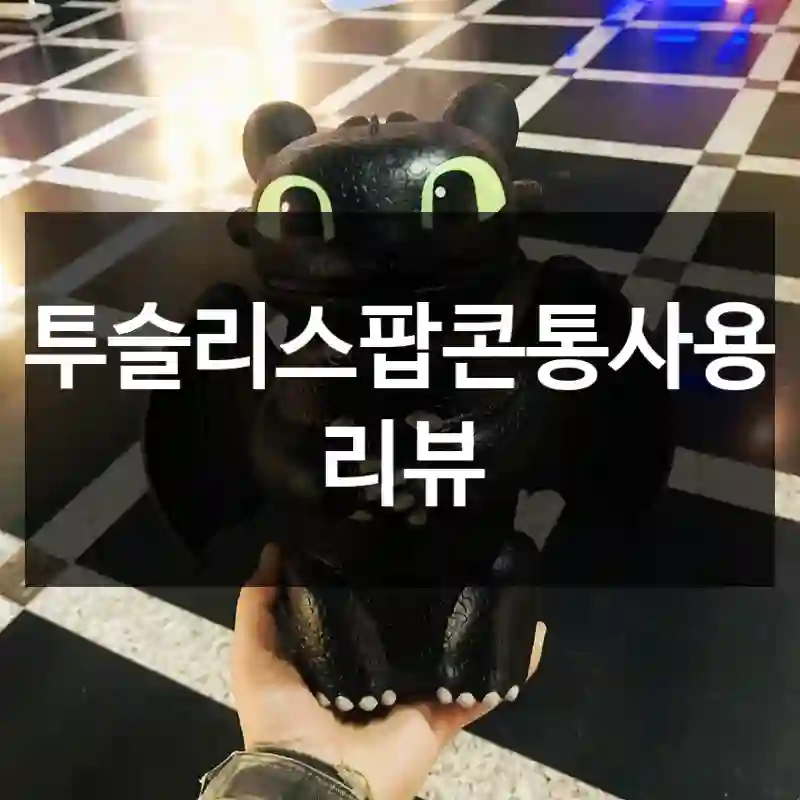 투슬리스팝콘통사용 리뷰