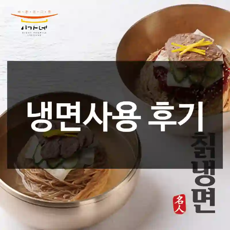 냉면사용 후기
