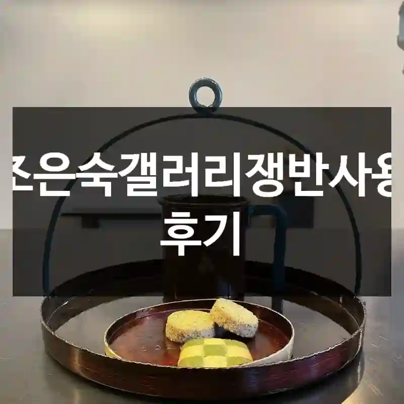 조은숙갤러리쟁반사용 후기