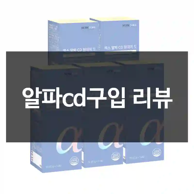 알파cd구입 리뷰